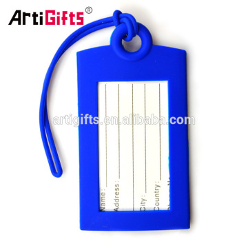 Silicone blank luggage tag